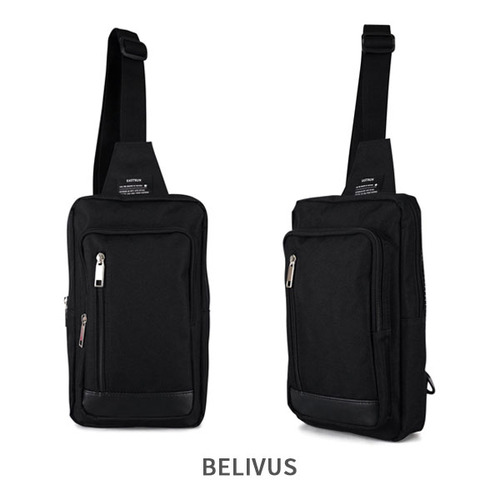 빌리버스 블랙 크로스백 BDW036 힙색 슬링백 가벼운가방
