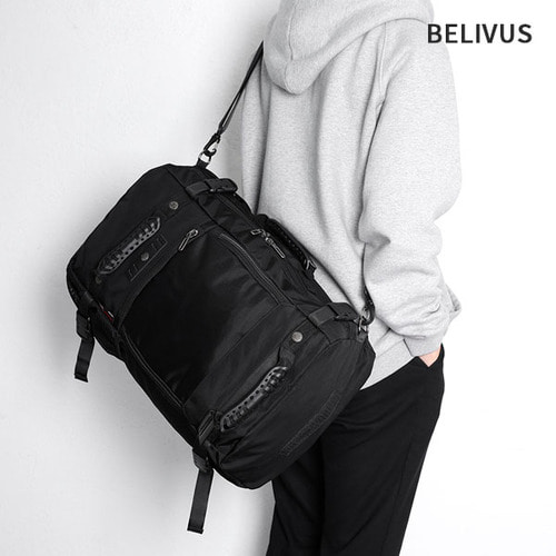 빌리버스 남자 크로스백 BDW054 블랙 큰가방 멀티가방