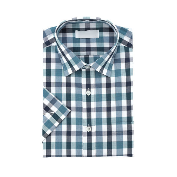 남성 체크 셔츠 일반핏 반팔 남방 와이셔츠 BWO144